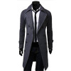 Stylish Trench Men Outwear Slim Coat Winter Long Jacket Double Breasted Overcoat Woolen Coat