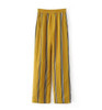 Stylish Striped print Yellow Wide Leg Pants 2017 New Woman Vintage Elastic Waist Full length Trousers Femme Casual loose Pants