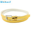 Stylish 2017 NEW Fashion Beautiful Woman Multicolor Small Candy Color Thin Leather Belt Ms Belt Free Shipping Wholesale ST23