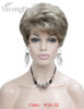 StrongBeauty Synthetic Short Curly Hair Puffy Natural Blonde/Silver Grey Wigs With Bangs For Women Many Color For Choose