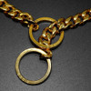 Strong Silver Gold Stainless Steel Slip Dog Collar Metal Dogs Training Choke Chain Collars With Free Whistle