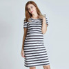 Striped Maternity Dress Summer Short Sleeve Maternity Knee-Length Dress Basic Shirt Pregnancy Dresses for Women Dress Premama