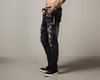 Street Jeans Men Slim Fit  Hiphop Jeans Mens Straight Street Jean Men Black Patch Homme Cool Men Stretch Jeans