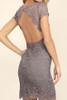Chicnico Duplicate Open Back Lace Mini Dress