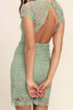 Chicnico Duplicate Open Back Lace Mini Dress