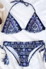 Chicnico Deep plunging Floral Print Bikini Set