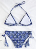 Chicnico Deep plunging Floral Print Bikini Set