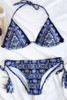 Chicnico Deep plunging Floral Print Bikini Set
