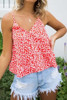 Chicnico Cute Floral Printed Braced Camisole