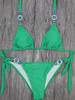 Chicnico Cross Me Shine Jewelry Green Bikini Set