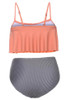 Chicnico Color Block Tank High Waist Bikini Set