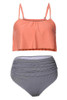 Chicnico Color Block Tank High Waist Bikini Set