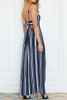 Chicnico Casual Striped Maxi Braced Dress