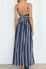 Chicnico Casual Striped Maxi Braced Dress