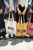 Chicnico Casual Letter Printed Canvas Bag