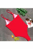 Chicnico Casual Bow Tie Front Solid Color Bikini Set