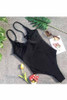 Chicnico Casual Bow Tie Front Solid Color Bikini Set