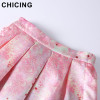CHICING Women Pink Dandelion Gradient Floral Print High Waist Midi Skirt 2017 Spring Summer Lady Circle Saia Femininas A1612029