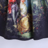 CHICING 50s Princess Royal Vintage Retro Fantasy Oil Painting Floral Print High Waist Midi Skirt Circle Saia Femininas A1509028