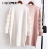 CHICEVER Winter Knitted Pullovers Female Sweater For Women Top Long Sleeve Loose Big Size Thick Warm Sweaters Jumper Clothes New