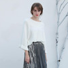 CHICEVER Off Shoulder Sexy Sweaters for Women Slash Neck Knitting Pullover Female Tops Batwing Flare Sleeve Casual Jumper Autumn