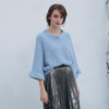 CHICEVER Off Shoulder Sexy Sweaters for Women Slash Neck Knitting Pullover Female Tops Batwing Flare Sleeve Casual Jumper Autumn