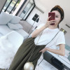 CHICEVER 2017 Summer High Waist Loose Trousers For Women Pant Strap Loose Wide Leg Ankle Length Female Pants Fashion Casual
