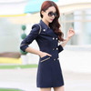 Trench Coat Women 2017 Spring Autumn Especially Female Double-Breasted Long Coats Overcoat Outwear Windbreaker Raincoat YL034