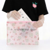 Transparent Zipper Student Stationery Bag A4 Big Capacity Document Bags Office Paper Storage Bag Fruit Grid File Folder Simple