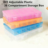 Transparent Practical Adjustable Plastic 36 Compartment Storage Box Case/ Earrings/ tool /Jewelry Display Organizer