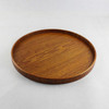 Traditional Chinese Round Plate Wood Solid Food Tray Japanese Tea Tray Tableware Tea Set Hand-Made Natural Wood Serving Tray