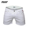 TQQT man jean shorts midweight slim jeans straight low waist short pleated men's plus size colored short jeans 5P0602