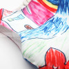 Colorful Girl Dress 2017 Summer Princess Dress Girl Designer Character Painting Kids Dresses for Girls Clothes Vetement Fille