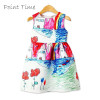 Colorful Girl Dress 2017 Summer Princess Dress Girl Designer Character Painting Kids Dresses for Girls Clothes Vetement Fille