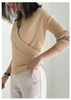 Colorfaith Women Pullover Sweater 2018 Knitting Autumn Winter Multi Colors Sexy V-Neck Elegant Bottoming Ladies Tops SW1018