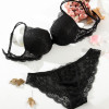 COLLEER Sexy Lingerie BH Push Up Women Underwear Set Bralette Lace Bra Thin Cup Transparent Bra Brief Sets Thongs Panties Women