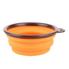 Collapsible foldable silicone dow bowl candy color outdoor travel portable puppy doogie food container feeder dish on sale
