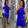 Cold Shoulder Ruffles Solid Colour Summer Dress Women 2018 O-Neck Butterfly Sleeve Casual Dress Party Mini Dresses