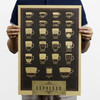 Coffee Beer Wine collection bars kitchen drawings posters adornment, vintage poster retro, wall stickers 51*35cm Coffee Beer Wine collection bars kitchen drawings posters adornment, vintage poster retro, wall stickers 51*35cm