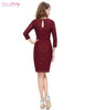 Cocktail Dresses Ever Pretty EP03792 Special Occasion Fashion Women Long Sleeve Slim Fit Elegant Lace 2017 Cocktail Dresses