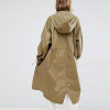 MAKEUCHIC Apparel Brief Women Coat Solid Color Casual Drawstring Loose Trench Coat Female Streetwear Hooded Longline Tops