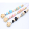 Make Soother Clips Baby Dummy Clips Baby Teething Toys heart Shaped Baby Shower Gifts Wood Toy Car Hanging
