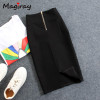 Magiray High Waist Elastic Pencil Skirt Female Bodycon Skirts Womens Summer 2017 Knee Length Back Split Ladies Office Saia C571