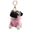 RYRY 13cm 7 colors cute plush puppy bag pendant dolls dog keychains for friend gift toy 2018 new year gift