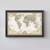 Rushed Sticker Classic World Map English For Retro Kraft Paper Poster Decorative Painting Core 72.5x47.5 CM Vintage Wall Sticker