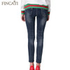 Runway Branded Autumn Mid Waist Pantalon Femme Trousers Denim Jeans Embroidered Stretch Elastic Skinny Women Pencil Pants