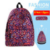 RUNNINGTIGER 3pcs Sets Girls School Bags Women Printing Backpack School Bags For Teenage Girls Shoulder Drawstring Bags