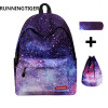 RUNNINGTIGER 3pcs Sets Girls School Bags Women Printing Backpack School Bags For Teenage Girls Shoulder Drawstring Bags