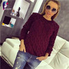 RUGOD Women 2017 Spring Twisted Knitted Sweaters and Pullovers Autumn Winter Loose Knitwear O Neck Long Sleeve Sweter mujer