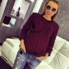 RUGOD Women 2017 Spring Twisted Knitted Sweaters and Pullovers Autumn Winter Loose Knitwear O Neck Long Sleeve Sweter mujer